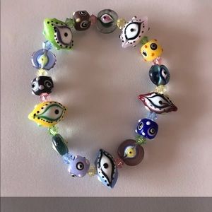 Colorful Evil Eye stretch bracelet